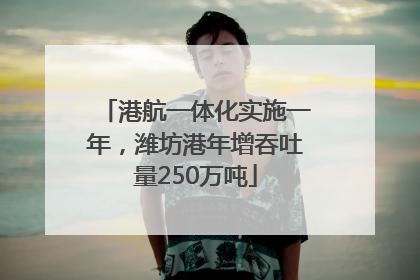 港航一体化实施一年，潍坊港年增吞吐量250万吨