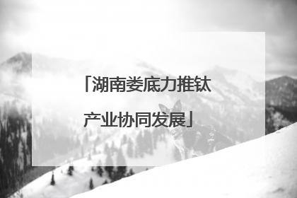 湖南娄底力推钛产业协同发展