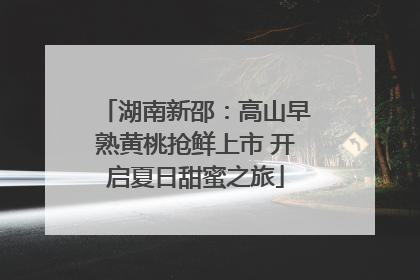 湖南新邵：高山早熟黄桃抢鲜上市 开启夏日甜蜜之旅