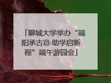聊城大学举办“端阳承古意·助学启新程”端午游园会
