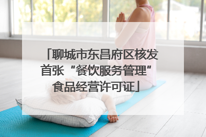 聊城市东昌府区核发首张“餐饮服务管理”食品经营许可证
