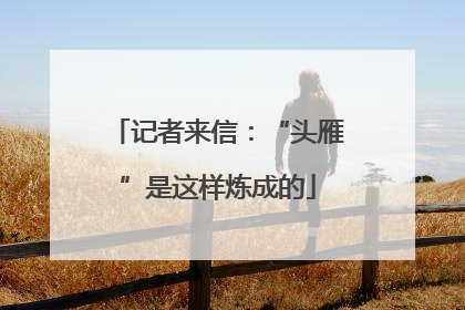 记者来信：“头雁”是这样炼成的