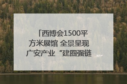 西博会1500平方米展馆 全景呈现广安产业“建圈强链”｜西博视界