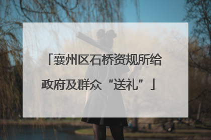 襄州区石桥资规所给政府及群众“送礼”