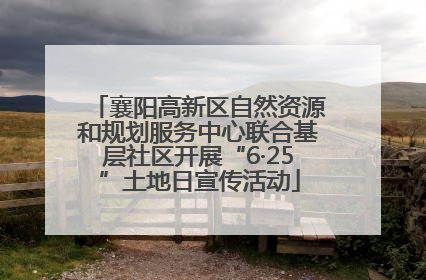 襄阳高新区自然资源和规划服务中心联合基层社区开展“6·25”土地日宣传活动