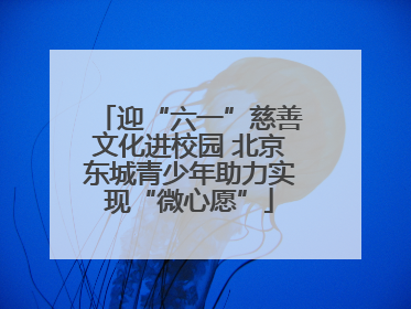 迎“六一”慈善文化进校园 北京东城青少年助力实现“微心愿”