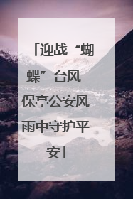 迎战“蝴蝶”台风 保亭公安风雨中守护平安