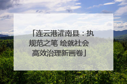连云港灌南县：执规范之笔 绘就社会高效治理新画卷