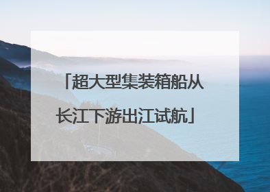 超大型集装箱船从长江下游出江试航
