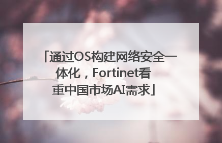 通过OS构建网络安全一体化，Fortinet看重中国市场AI需求