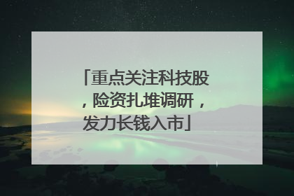 重点关注科技股，险资扎堆调研，发力长钱入市