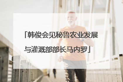 韩俊会见秘鲁农业发展与灌溉部部长马内罗