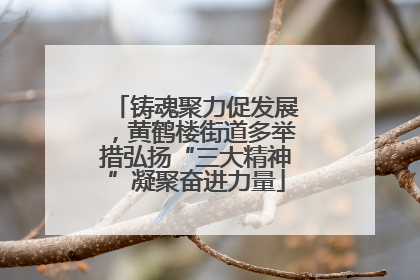 铸魂聚力促发展，黄鹤楼街道多举措弘扬“三大精神”凝聚奋进力量