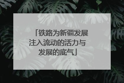 铁路为新疆发展注入流动的活力与发展的底气