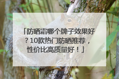 防晒霜哪个牌子效果好？10款热门防晒推荐，性价比高质量好！