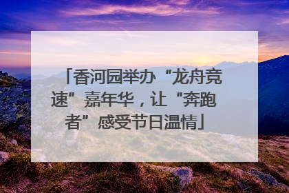 香河园举办“龙舟竞速”嘉年华，让“奔跑者”感受节日温情