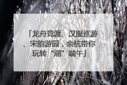 龙舟竞渡、汉服巡游、宋韵游园，余杭带你玩转“潮”端午