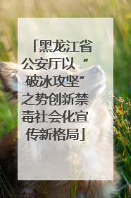 黑龙江省公安厅以“破冰攻坚”之势创新禁毒社会化宣传新格局