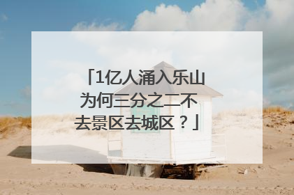 1亿人涌入乐山 为何三分之二不去景区去城区？
