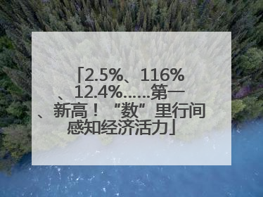 2.5%、116%、12.4%……第一、新高！“数”里行间感知经济活力