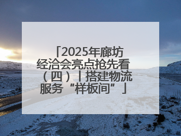 2025年廊坊经洽会亮点抢先看（四）丨搭建物流服务“样板间”