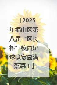2025年福山区第八届“区长杯”校园足球联赛圆满落幕！