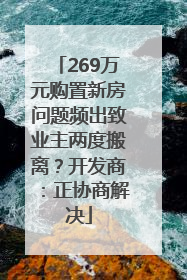 269万元购置新房问题频出致业主两度搬离？开发商：正协商解决