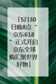 5月30日晚8点“京东618”正式开启 京东全球购汇聚世界好物
