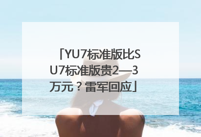 YU7标准版比SU7标准版贵2—3万元？雷军回应